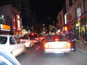 Downtown Toronto after Leafs won the Quarter Finals 45.JPG
